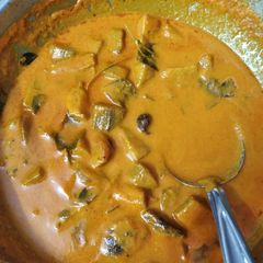 Spicy raw banana curry A picture of Spicy raw banana curry.