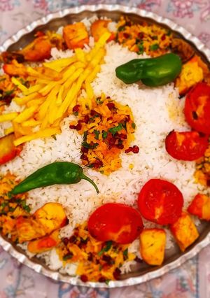 عکسی از دستور جوجه کباب تابه ای