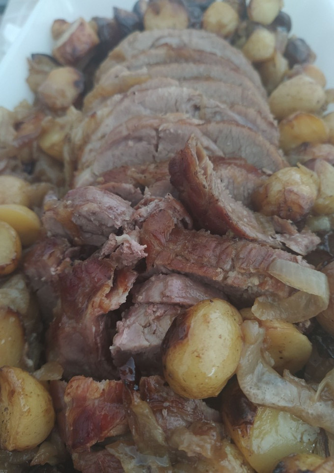 Una foto de Pierna de cordero al estilo de la tía Paqui (comida de Navidad)