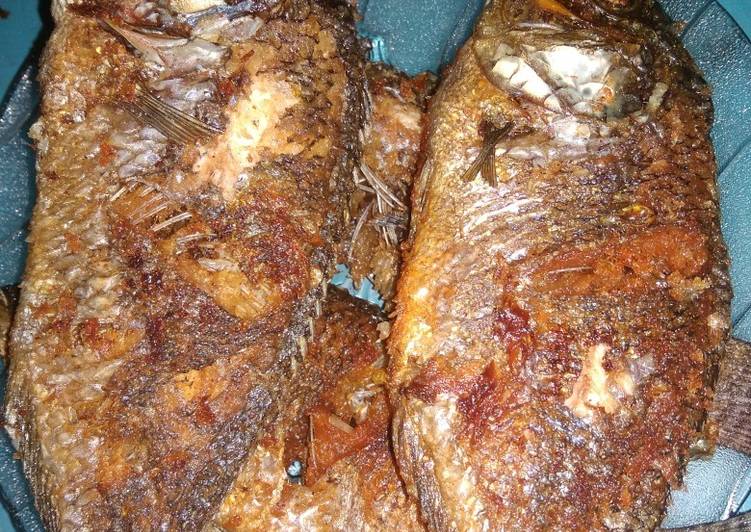 Ikan mujair goreng ga ribet