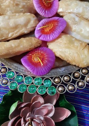 A picture of Odisha khaza (temple puri mahaprasad)(Rath yatra special).