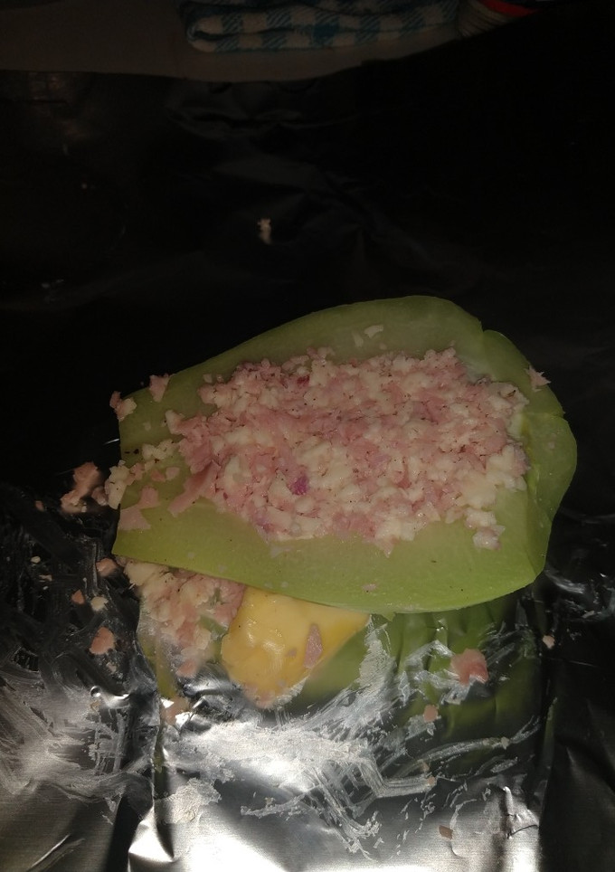 Una foto de Chayotes relleno súper rapidísimos