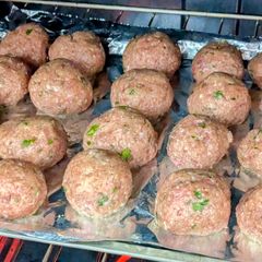 A picture of Italian Meatballs (Uncooked).