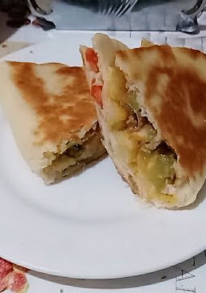 Une photo de Wrap au poulet grillé à la poêle