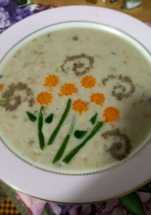 عکسی از دستور تزئین سوپ(چالش مهارت پایه ای۸)