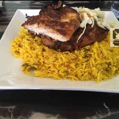 A picture of Jollof rice.