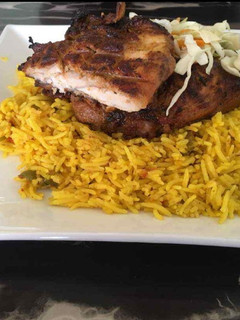 A picture of Jollof rice.