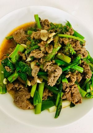 Fa Fa ~ 沙茶牛肉芥藍菜 的食譜成品照片