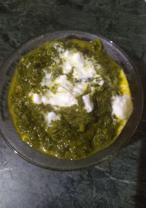 पालक भाजी (palak bhaji recipe in Hindi) रेसिपी मुख्य फोटो