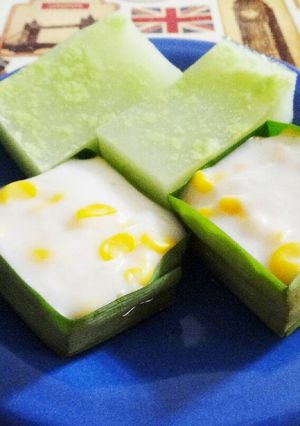 Foto resep Kue talam takir pandan jagung (kue tako)