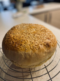 عکسی از دستور نان شکم پر 🍔👩🏻🍳