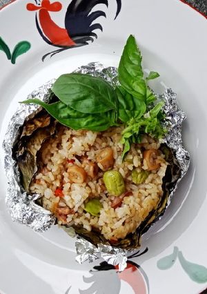 Foto resep Nasi Bakar Asin Cumi SIMPLE