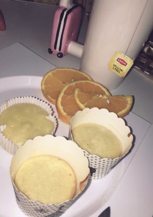 صورة لوصفة كب كيك بالبرتقال 🍊🍊🧁