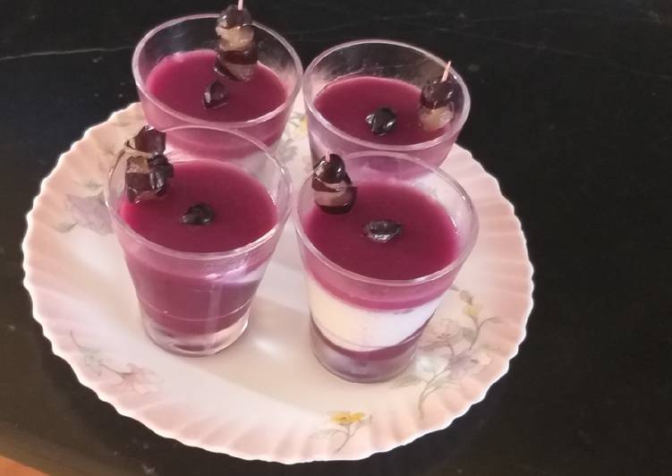 Milky tasty purple pudding