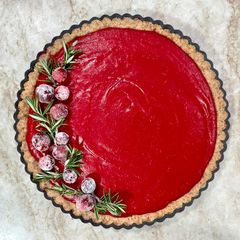 A picture of Cranberry Curd Tart.