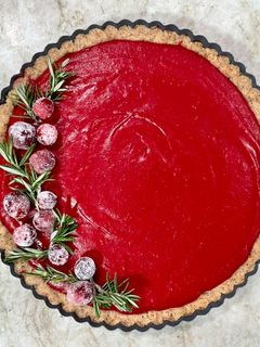 A picture of Cranberry Curd Tart.