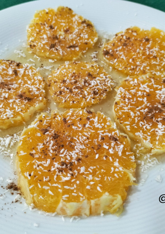 Una foto de Naranja al plato