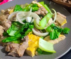 Ini Caranya Tumis pokcoy tahu ayam Enak Sederhana