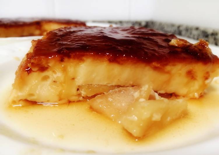 Flan de manzana