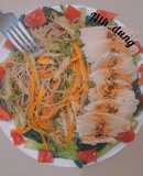 Bún gạo lứt trộn ức gà -Eatclean