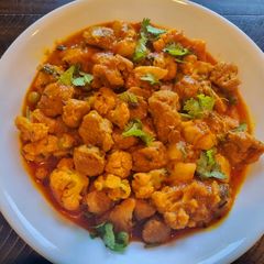 A picture of Soya Chunks and Cauliflower Masala (High protein, nutritious).