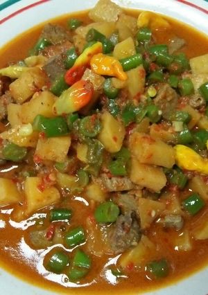 Foto resep Hati sapi kuah santan