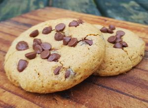 Una foto de Cookies de Gofio con chispas de chocolate
