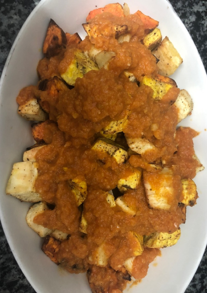 Una foto de 350. Bravas caribeñas en Airfryer (picoteo)