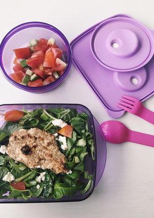 Foto resep Salad with Garlic Lemon Dressing and Feta Cheese