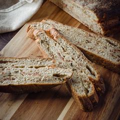 A picture of Alpine Style Cheese & Bacon Bread With Sage 🍞.