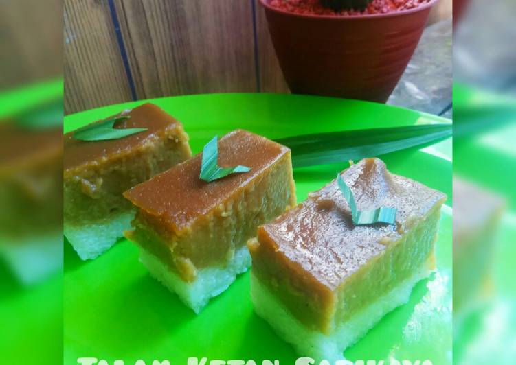 DICOBA@ Resep 376. Talam Ketan Sarikaya menu kue-sehari hari