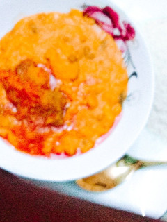 A picture of Beans Pudding.