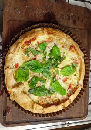 Una foto de Tarta caprese con jamón