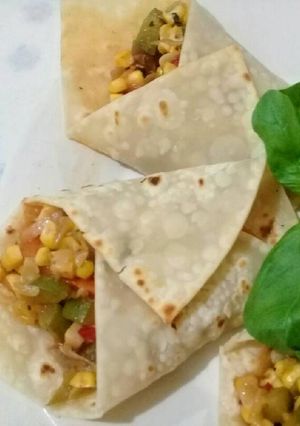 Una foto de Fajitas de verdura 🌽🍆🍅🍄
