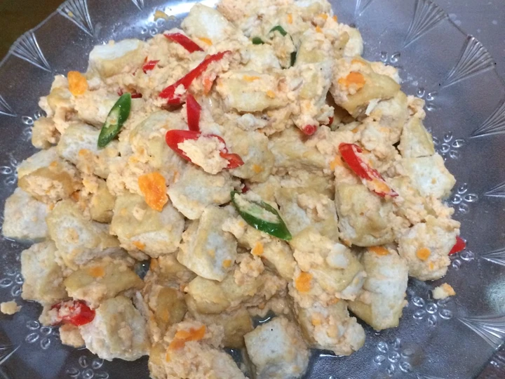 Cara Mudah Menyiapkan Resep Tahu telur asin (eggsalt tofu) yang Bikin Ngiler Anti Ribet, Menggugah Selera