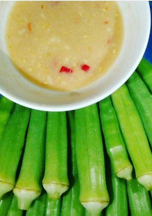 Hình của món Ngà voi chấm óc khỉ.