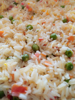 A picture of Chinese fried rice.