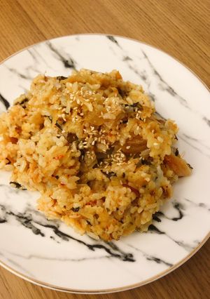 韓式泡菜起司炒飯 的食譜成品照片