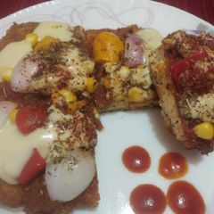 A picture of Paneer pizza.