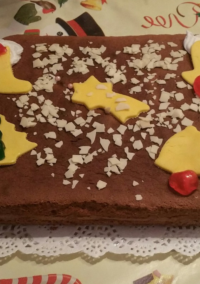 Una foto de Bizcocho de chocolate de Navidad