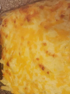 A picture of Buffalo chicken pasta bake.