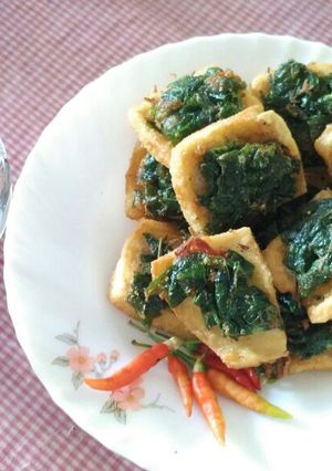 Foto resep Tahu bayam+sambel bawang