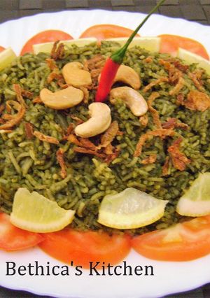 A picture of Ramadan Special - Spinach Biryani.