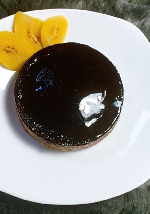 Hình của món Flan keto.