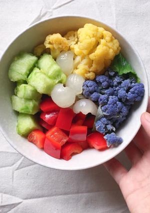 Hình của món Salad bông cải cầu vồng🌈.
