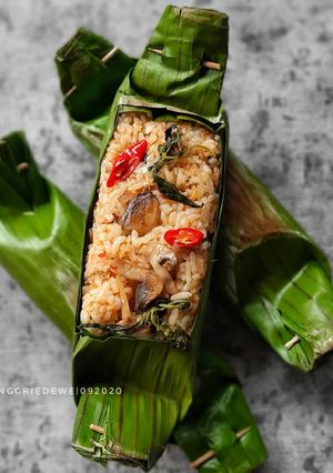 Foto resep Nasi Bakar Jamur Teri Kemangi