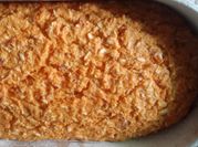 Una foto de budín de zanahoria y avena