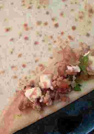 صورة لوصفة كريب مالح غراتيني مشمخ وبنين 🌯😋💫
