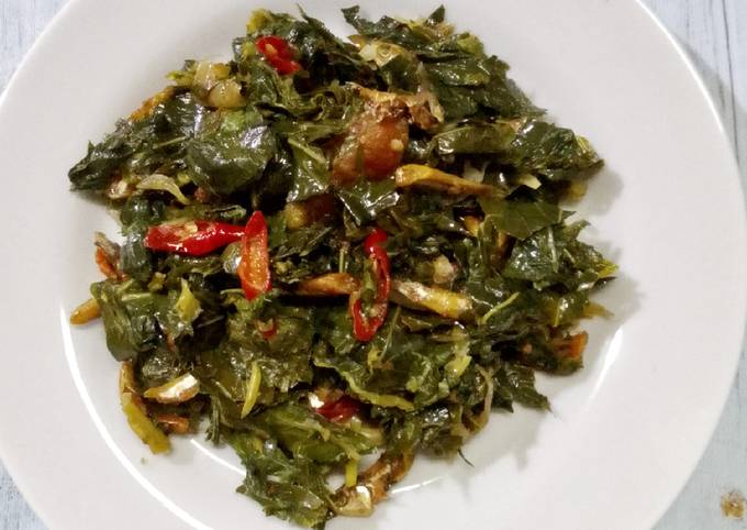 Resep Tumis Daun Singkong Teri Oleh Ine Ervina Cookpad