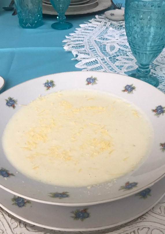 Una foto de Crema de coliflor